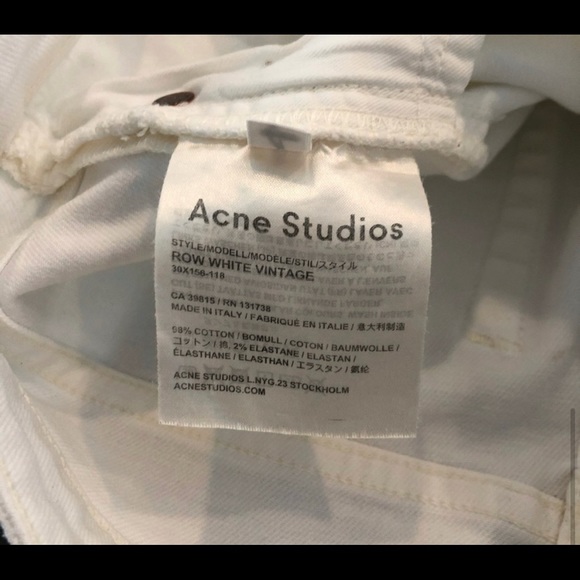 Acne Row Cropped White Jeans - Picture 5 of 5